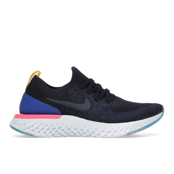 Nike -   Epic React Flyknit College Blue College-Navy-Pink-Blast (AQ0070-400)