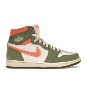 Air Jordan 1 Retro High OG Craft -   Celadon Green Sky-J-Light-Olive Bright-Mandarin (FB9934-300)