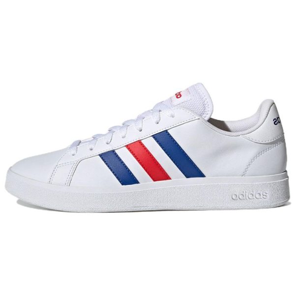 Adidas Grand Court TD White Blue Red   Cloud-White Royal-Blue Vivid-Red (GW9252)