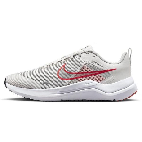 Nike Downshifter 12 Platinum Tint Light Crimson Grey Black White (DD9293-009)