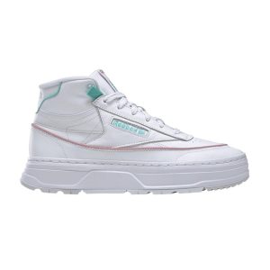 Reebok Club C Geo Mid White Lilac Teal   Cloud-White Infused-Lilac Semi-Classic-Teal (GZ4938)