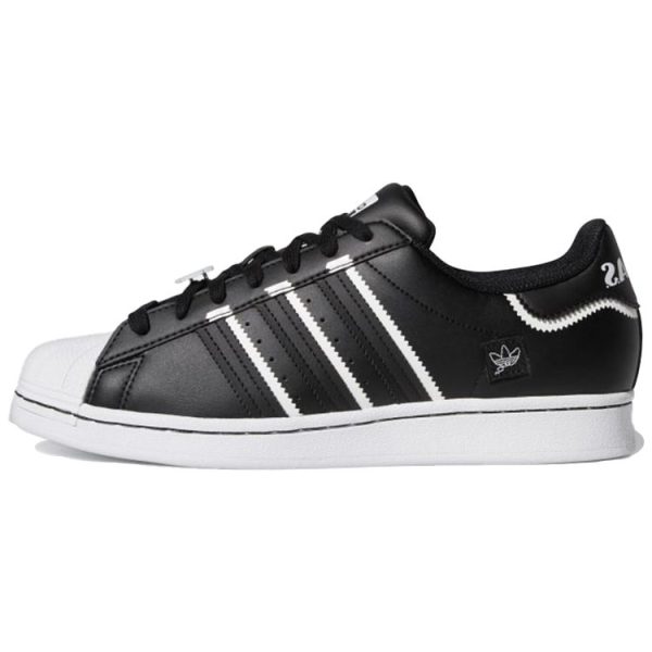 Adidas Superstar Black White   Core-Black Cloud-White Blue-Bird (GX5257)