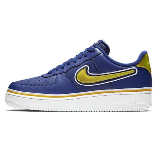 Nike   Air Force 1 07 LV8 Sport Warriors  Deep-Royal University-Gold-Off-White (AJ7748-400)