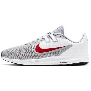 Nike Downshifter 9 Wolf Grey Red   - (AQ7481-006)