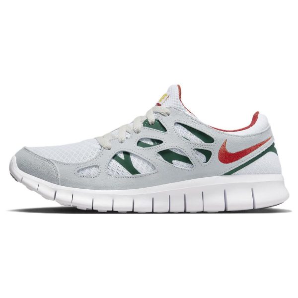 Nike Free Run 2 White Gorge Green Cinnabar Amarillo (537732-102)