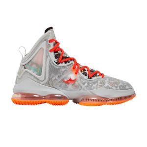 Nike LeBron 19 Fast Food Grey Grey-Fog Total-Orange (DC9339-001)