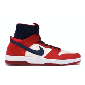 Nike SB Dunk High Elite Skate Longer Red University-Red Collegiate- Navy-White (917567-641)