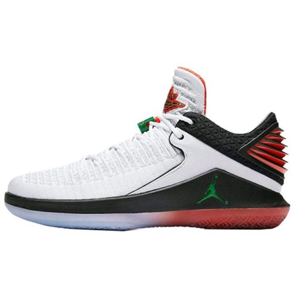 Air Jordan 32 Low White Pine-Green-Black (AA1256-100)