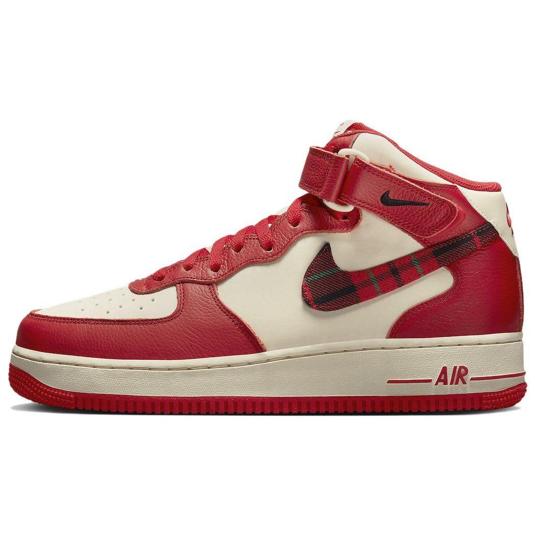 Air force ones with red check hotsell