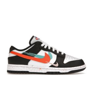 Nike Dunk Low Multi-Swoosh Black White Rush-Pink (FD4623-131)