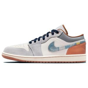 Air Jordan 1 Low SE Repaired Denim Swoosh Cream Phantom Coconut-Milk (FZ5042-041)