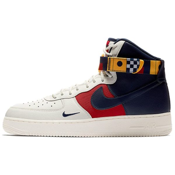 Nike Air Force 1 High Nautical Redux Blue Sail Midnight-Navy-Gym-Red-Midnight-Navy-University-Gold (AR5395-100)