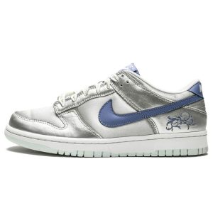 Nike Dunk Low GS Metallic Silver    Blue-Moon Fiberglass (309601-042)