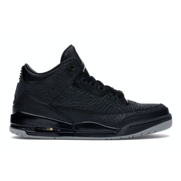 Air Jordan 3 Retro Black Flip Metallic-Silver (315767-001)