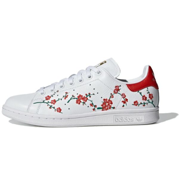 Adidas Stan Smith    White Footwear-White Scarlet (EG2863)