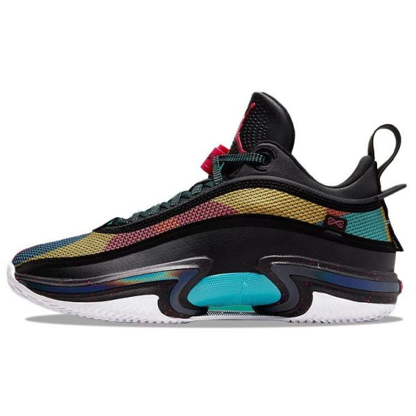 Air Jordan 36 Low Black Multi-Color   Washed-Teal Vivid-Sulfur Rush-Pink (DH0833-063)