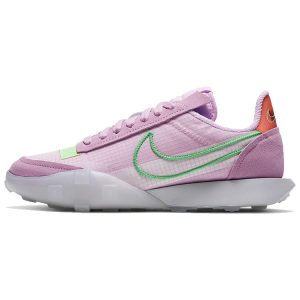 Nike Waffle Racer 2X Light Arctic Pink Grey-Fog Barely-Volt Poison-Green (CK6647-601)