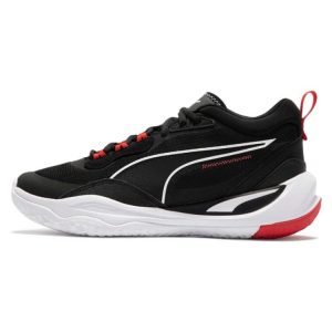 Puma Playmaker Black White Red Jet-Black High-Risk-Red (385841-01)