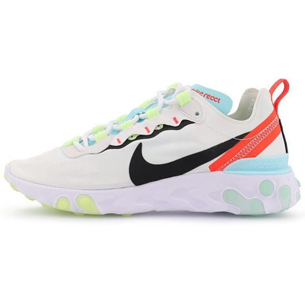 Nike React Element 55 White Black Blue Barely-Volt (DB5926-101)