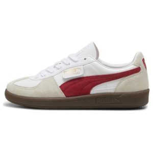 Puma Palermo Leather White Club Red Vapor-Grey (396464-05)