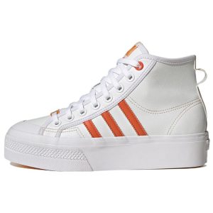 Adidas Nizza Platform Mid Vegan White Bliss Orange   Cloud-White Semi-Impact-Orange (GY1897)