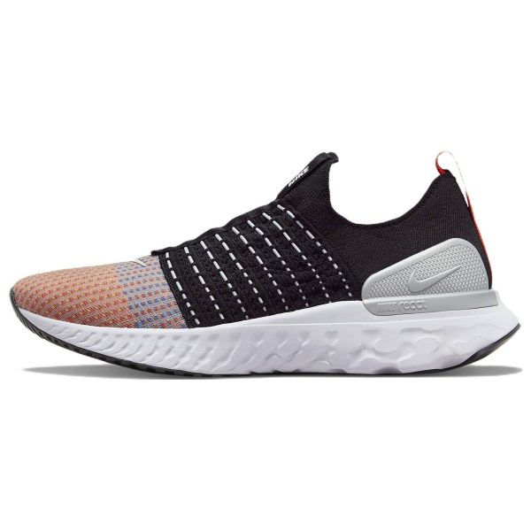 Nike React Phantom Run Flyknit 2 Black Team Orange   Electric-Green White (DQ7647-001)
