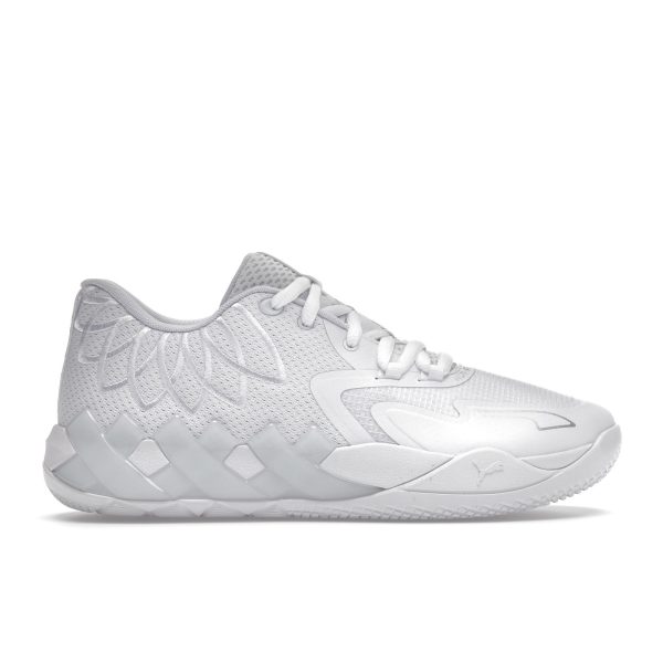 Puma MB01 Lo Team Colors    Triple White Puma-White Silver (376941-04)