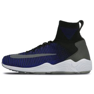 Nike Zoom Mercurial 11 Flyknit Black Deep Royal Blue - (844626-004)