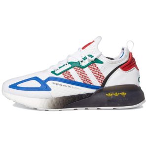 Adidas ZX 2K Boost Logo Print   White Cloud-White Scarlet (FZ4839)