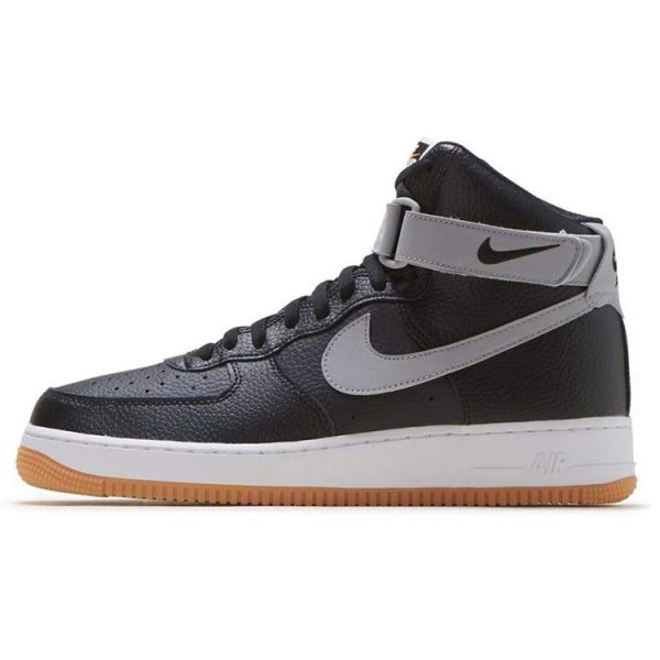 Nike Air Force 1 High 07 Black Wolf Grey Total-Orange White (AT7653-001)