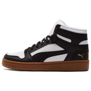 Puma Rebound LayUp White Black Gum Team-Gold (369573-25)