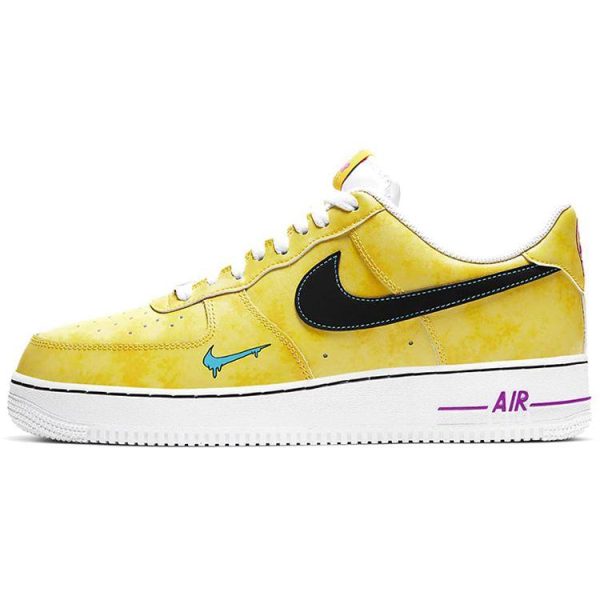 Nike Air Force 1 07 LV8 Peace Love  Basketball Yellow Speed-Yellow Laser-Blue (DC1416-700)