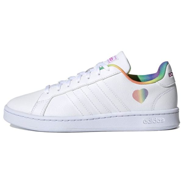 Adidas Grand Court Rainbow Pride   White Cloud-White (H01054)