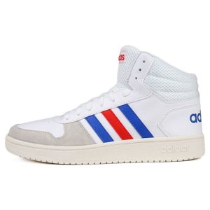 Adidas Hoops 20 Mid White Blue Red   Footwear-White Power-Blue Active-Red (EE7382)