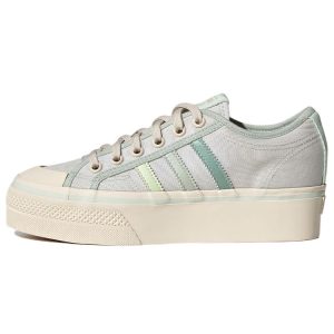 Adidas Nizza Platform Cream White Green     Wonder-White (GX4605)