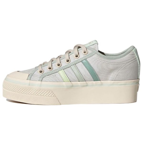 Adidas Nizza Platform Cream White Green     Wonder-White (GX4605)