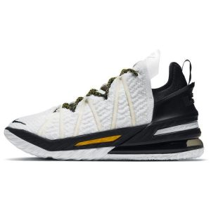 Nike LeBron 18 Home   White Amarillo Black (CQ9283-100)