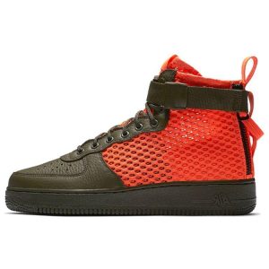 Nike SF Air Force 1 Mid QS Cargo Khaki Crimson Green Total-Crimson (AA7345-300)