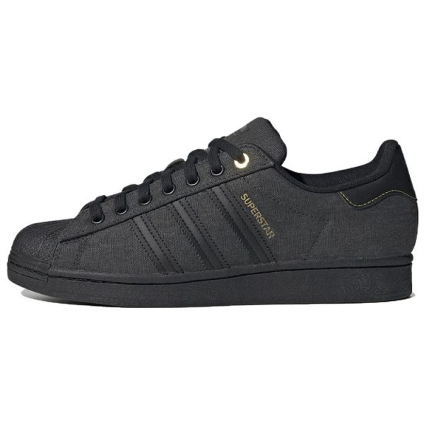 adidas Superstar Carbon Gold Black Core Black Gold Metallic (ID1718)