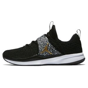 Air Jordan Jordan Trainer 2 Flyknit Black Metallic Gold White-Metallic-Gold (921210-021)