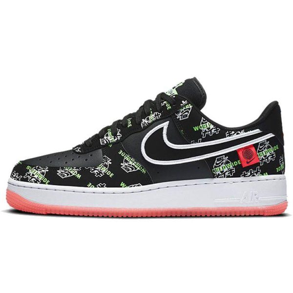 Nike Air Force 1 Low 07 LV8 Worldwide Pack Katakana    Black-Green-Strike-Flash-Crimson (DA1343-003)