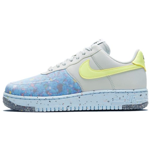 Nike Air Force 1 Low Crater Pure Platinum Blue Barely-Volt Summit-White (CT1986-001)