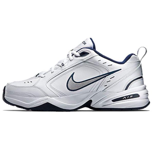 Nike Air Monarch IV 4E Wide White Metallic-Silver-Midnight-Navy (416355-102)