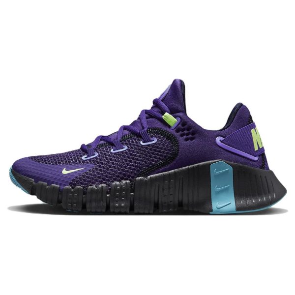 Nike Free Metcon 4 Deep Purple Blue Blackened-Blue Baltic-Blue Barely-Volt (CZ0596-500)