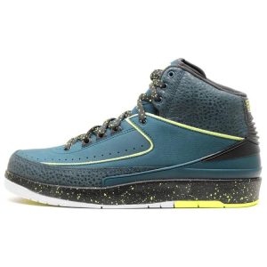 Air Jordan 2 Retro Nightshade Blue Volt-Ice-Black-Pure-Platinum (385475-303)