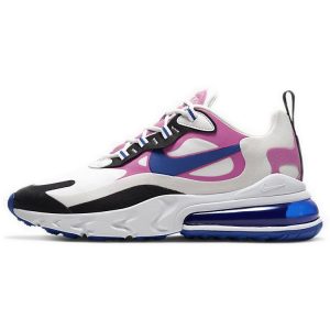 Nike Air Max 270 React White Fuchsia Blue   Summit-White Cosmic-Fuchsia Black (CI3899-100)