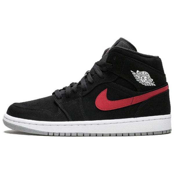 Air Jordan 1 Mid Multicolor Swoosh Black Varsity-Red-Varsity-Royal-White (554724-065)