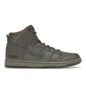 Nike Dunk High Premium SB Frank Kozik  Stl-Grn Olv-Khk-Sfty-Orng-Crg (313171-328)