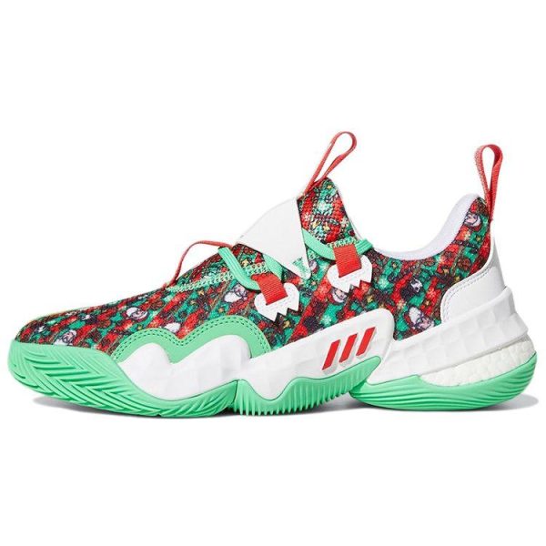 Adidas Trae Young 1 Christmas   Green Screaming-Green Vivid-Red (GY0305)