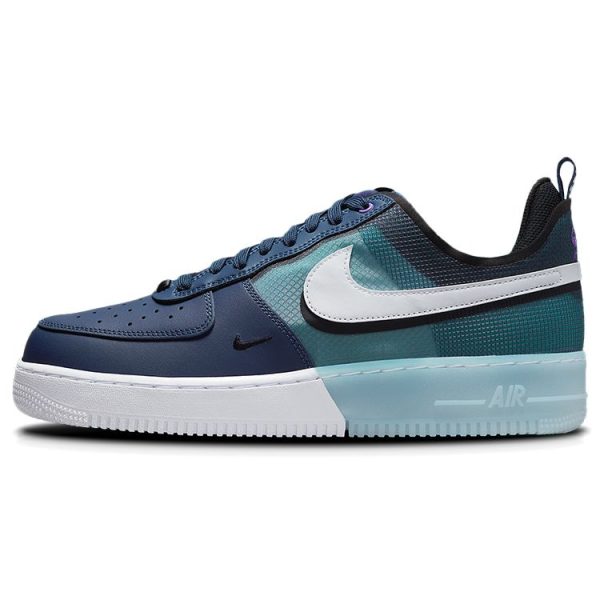 Nike Air Force 1 React Midnight Navy Teal Blue Black Action-Grape (DM0573-400)